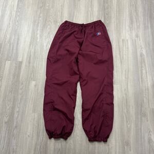 Vintage Russell Athletic Windbreaker Track Pants Men's XL Red Cuffed Joggers 90s